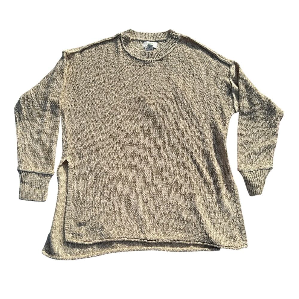 Aerie Cable Knit Sweater Sz XS NWT Beige Textured Oversized Pullover Cozy Soft